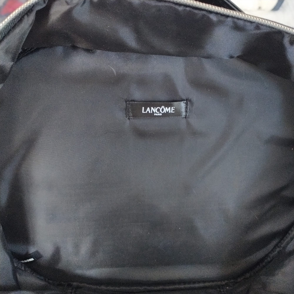 Lancome Faux Black Leather Train Make-up Travel Case - Picture 10 of 12